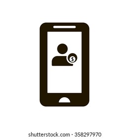   business  icon,  isolated. Flat  design.