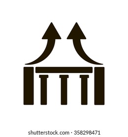   business   icon,  isolated. Flat  design.