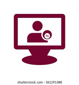  Business  icon,  isolated. Flat  design.