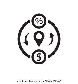  business   icon,  isolated. Flat  design.