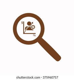  Business   icon,  isolated. Flat  design.