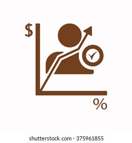 Business   icon,  isolated. Flat  design.