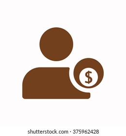  business   icon,  isolated. Flat  design.