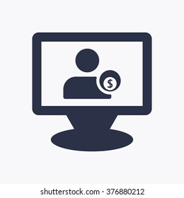   business   icon,  isolated. Flat  design.