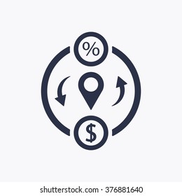  business   icon,  isolated. Flat  design.