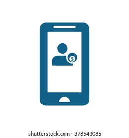  business  icon,  isolated. Flat  design.