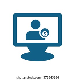   business  icon,  isolated. Flat  design.