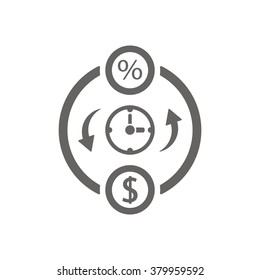  business  icon,  isolated. Flat  design.