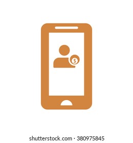   business  icon,  isolated. Flat  design.