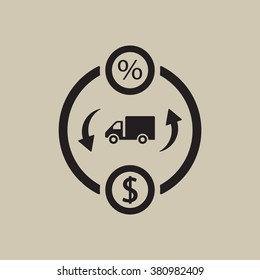  business  icon,  isolated. Flat  design.