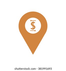  business  icon,  isolated. Flat  design.