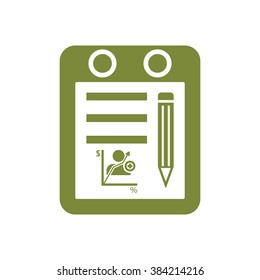  business  icon,  isolated. Flat  design.