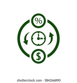   business  icon,  isolated. Flat  design.