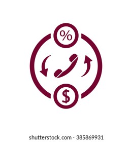   business  icon,  isolated. Flat  design.