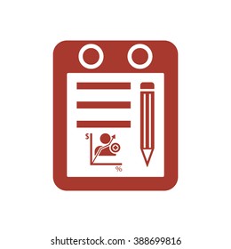  business  icon,  isolated. Flat  design.