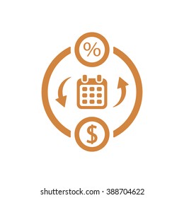  business  icon,  isolated. Flat  design.