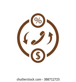   business  icon,  isolated. Flat  design.