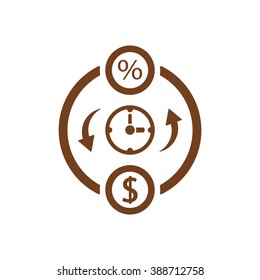  business  icon,  isolated. Flat  design.