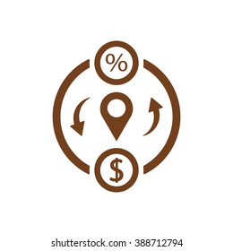  business  icon,  isolated. Flat  design.