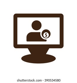  business  icon,  isolated. Flat  design.
