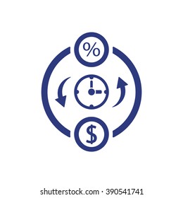   business  icon,  isolated. Flat  design.