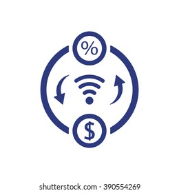   business  icon,  isolated. Flat  design.