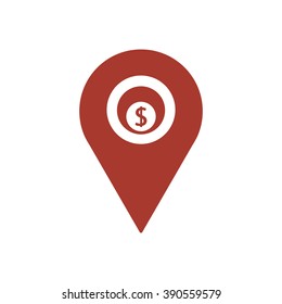   business  icon,  isolated. Flat  design.