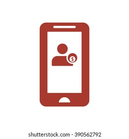   business  icon,  isolated. Flat  design.