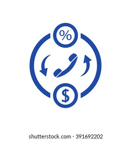   business  icon,  isolated. Flat  design.