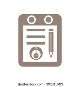  business  icon,  isolated. Flat  design.