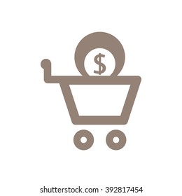   business  icon,  isolated. Flat  design.