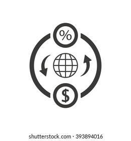   business  icon,  isolated. Flat  design.