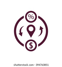   business  icon,  isolated. Flat  design.