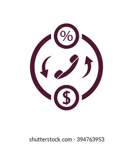  business  icon,  isolated. Flat  design.