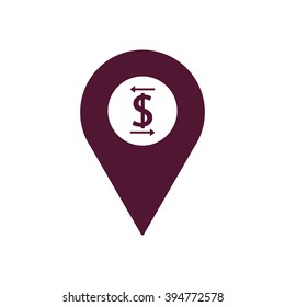   business  icon,  isolated. Flat  design.