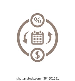   business  icon,  isolated. Flat  design.