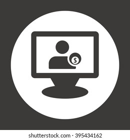   business  icon,  isolated. Flat  design.