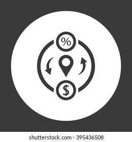   business  icon,  isolated. Flat  design.