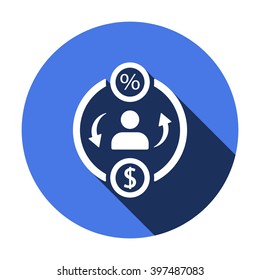 business   icon,  isolated. Flat  design.