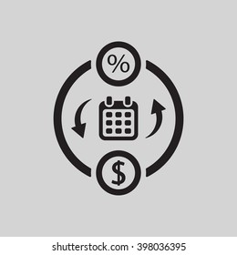 business  icon,  isolated. Flat  design.