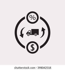 business  icon,  isolated. Flat  design.