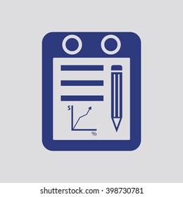  business  icon,  isolated. Flat  design.