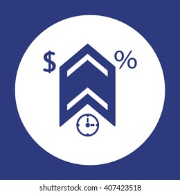 business  icon,  isolated. Flat  design.