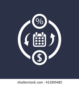 business  icon,  isolated. Flat  design.