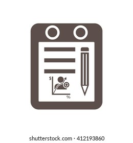  business  icon,  isolated. Flat  design.