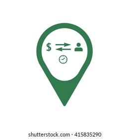 business  icon,  isolated. Flat  design.
