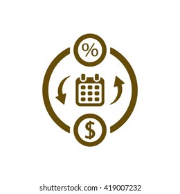 business  icon,  isolated. Flat  design.
