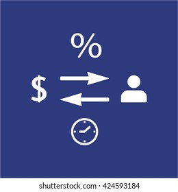 business  icon,  isolated. Flat  design.