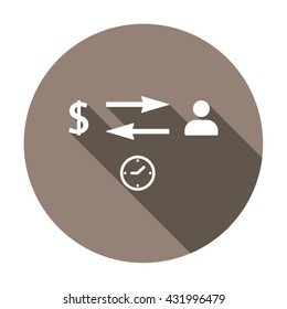 Business  icon,  isolated. Flat  design.