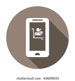 Business  icon,  isolated. Flat  design.